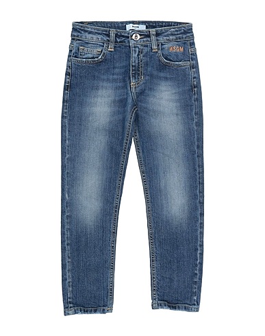 MSGM Denim trousers Blue 99% Cotton, 1% Elastane