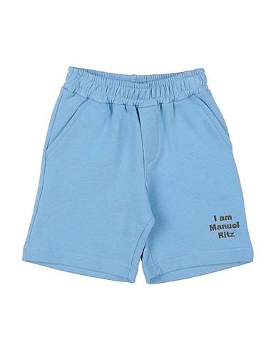 MANUEL RITZ Shorts & Bermuda Light blue 100% Cotton