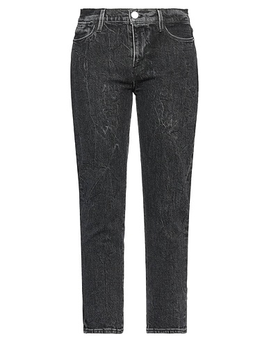 FRAME Denim trousers Black 41% Lyocell, 40% Recycled cotton, 18% Cotton, 1% Elastane