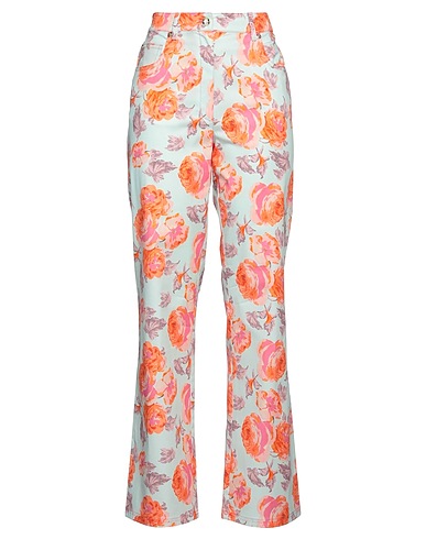 ST. JOHN Casual trouser Sky blue 97% Cotton, 3% Elastane