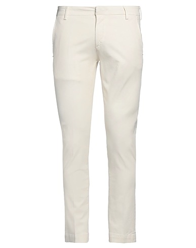 ENTRE AMIS Casual pants Ivory 97% Cotton, 3% Elastane