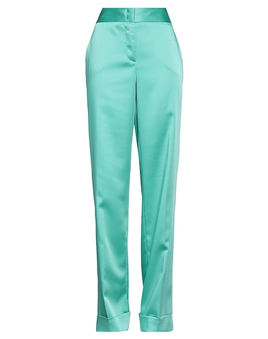 MERCI ITALIA Casual pants Light green 92% Polyester, 8% Viscose