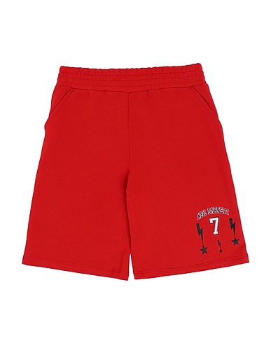 NEIL BARRETT Pantalon en molleton KIDS Rouge 100% Coton