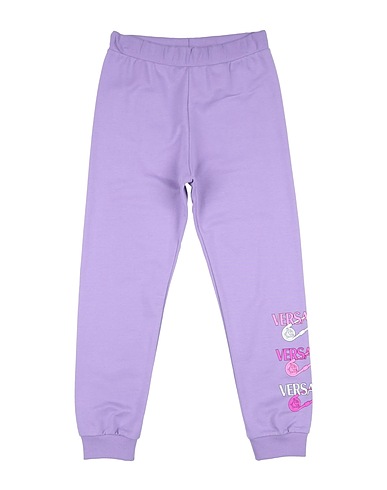 VERSACE YOUNG Casual trouser Lilac 100% Cotton, Elastane