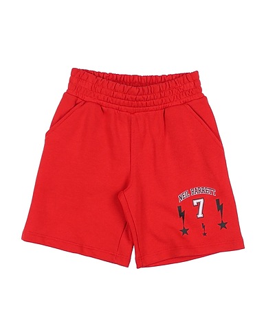 NEIL BARRETT Pantalone felpa Rosso pomodoro 100% Cotone