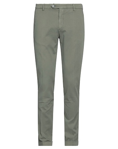 BETWOIN Casual pants Sage green 97% Cotton, 3% Elastane