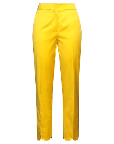 MOSCHINO Casual pants Yellow 54% Cotton, 40% Cupro, 6% Elastane