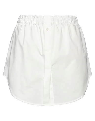SOLOTRE Mini skirt White 100% Cotton
