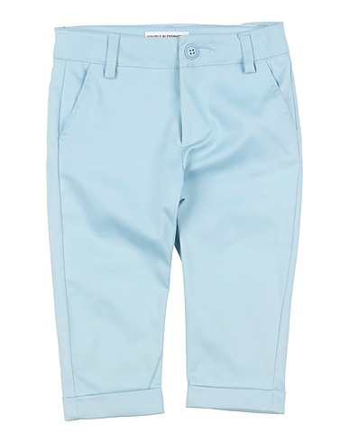 DANIELE ALESSANDRINI Casual trouser Sky blue 58% Cotton, 40% Viscose, 2% Elastane