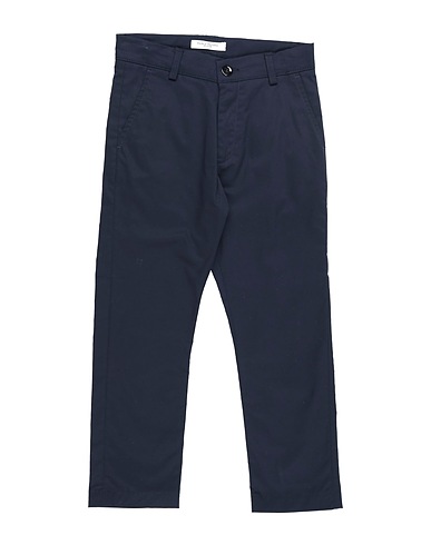 PAOLO PECORA Casual pants Midnight blue 98% Cotton, 2% Alutex