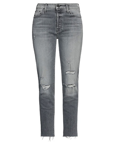 MOTHER Denim pants Grey 98% Cotton, 2% Elastane