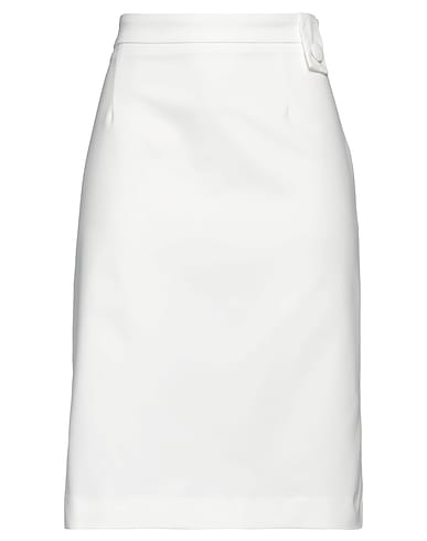 CRISTINAEFFE Gonna midi Bianco 90% Poliestere, 10% Elastan