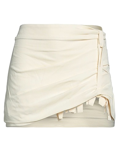 JACQUEMUS Minigonna Panna 70% Viscosa, 26% Lino, 4% Elastan