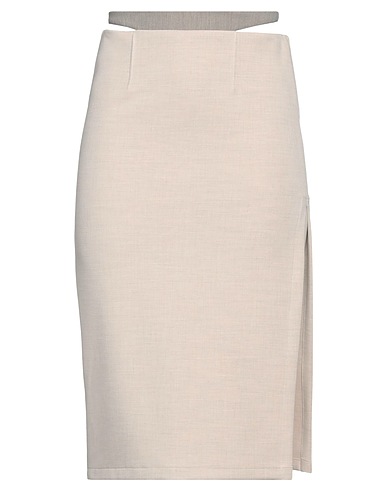 PATRIZIA PEPE Midi skirt Beige 64% Polyester, 30% Viscose, 6% Elastane