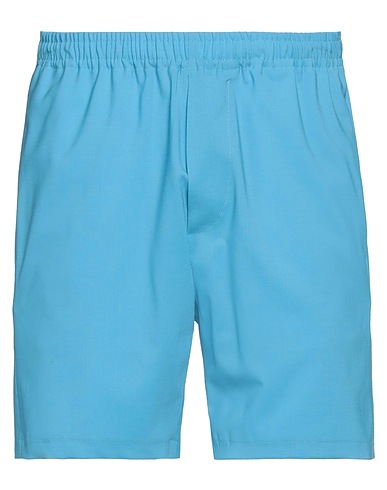 GRIFONI Shorts & Bermuda Azure 98% Virgin Wool, 2% Elastane