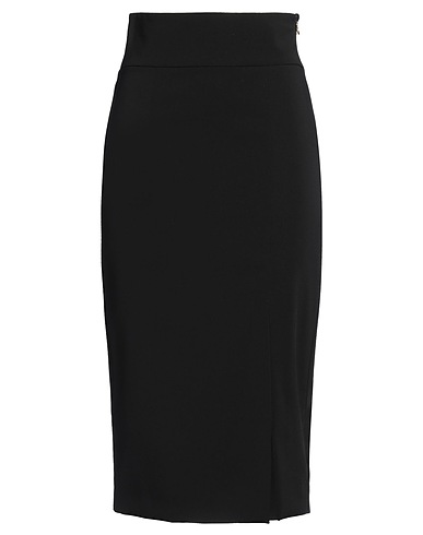 PATRIZIA PEPE Gonna midi Nero 97% Poliestere, 3% Elastan