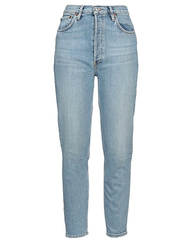RE/DONE Denim trousers Blue 96% Cotton, 3% Polyester, 1% Elastane