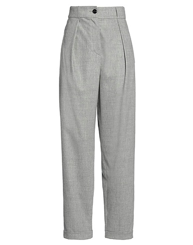 EMPORIO ARMANI Casual trouser Light grey 90% Virgin Wool, 8% Cashmere, 2% Elastane