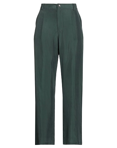 P.A.R.O.S.H. Casual trouser Dark green 100% Silk