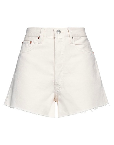 RE/DONE Denim shorts Ivory 100% Cotton