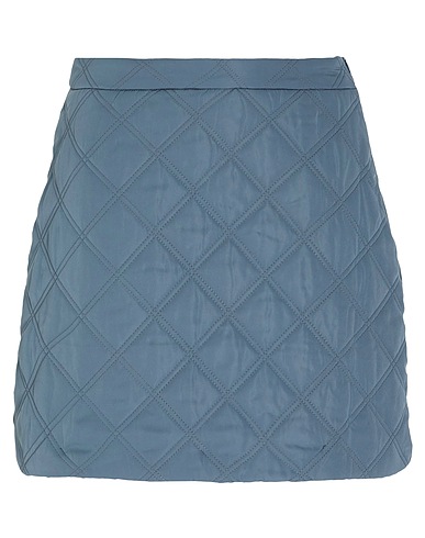 8 by YOOX Mini skirt RECYCLED POLY QUILTED MINI SKIRT
 Slate blue 100% Recycled polyester