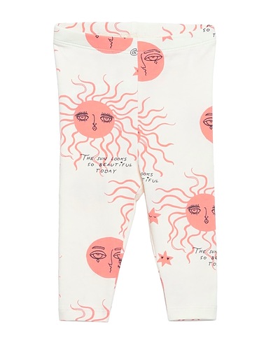MINI RODINI Leggings Avorio 95% Cotone organico, 5% Elastan
