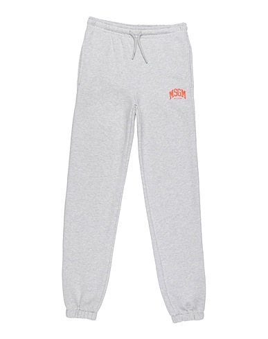 MSGM Casual trouser KIDS Light grey 100% Cotton
