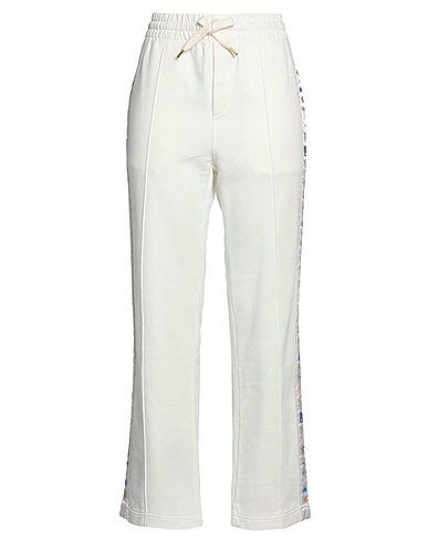 CASABLANCA Casual pants White 100% Organic cotton, Metallic fiber