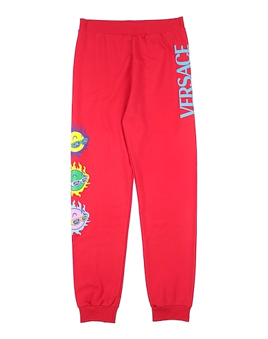 VERSACE YOUNG Casual trouser Red 100% Cotton, Elastane
