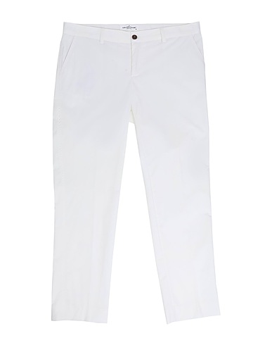 COLORICHIARI Casual pants Ivory 97% Cotton, 3% Elastane