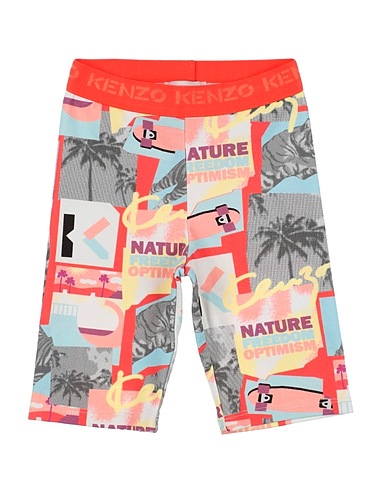 KENZO KIDS Shorts & Bermuda Orange 81% Cotton, 15% Polyamide, 4% Elastane
