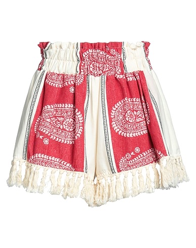 MAISON LYDIA Shorts & Bermuda Ivory 89% Cotton, 11% Polyester