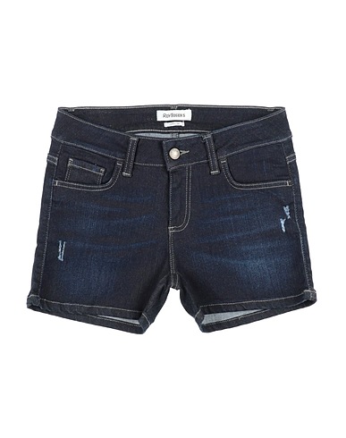 ROŸ ROGER'S Denim shorts Blue 65% Polyester, 35% Cotton
