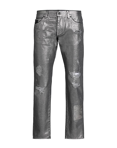 DOLCE&GABBANA Denim trousers Grey 100% Cotton