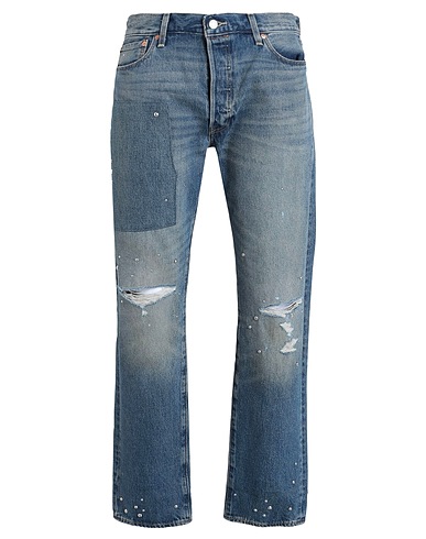LEVI'S Jeans 501® 54 DARK INDIGO - WORN IN
 Blau 100% Baumwolle