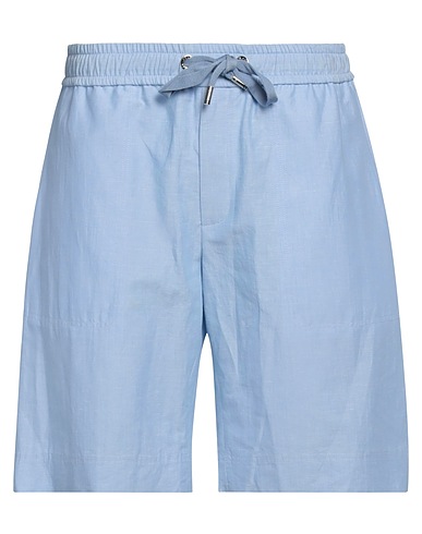 DOLCE&GABBANA Shorts & Bermuda Sky blue 68% Linen, 32% Cotton, Polyester, Viscose