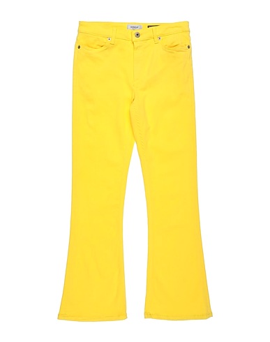 DONDUP Denim trousers Yellow 88% Cotton, 7% Elastomultiester, 5% Elastane