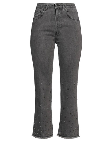 LOVE MOSCHINO Denim trousers Grey 98% Cotton, 2% Elastane