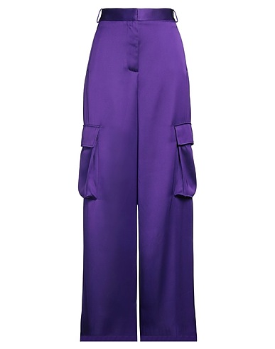 VERSACE Casual trouser Purple 100% Viscose