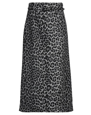DIOR ミディ丈スカート グレー バージンウール 90% / カシミヤ 10%
