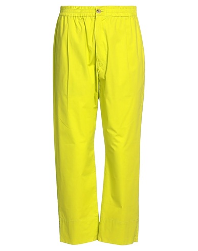 AMARANTO Casual pants Lime green 100% Cotton