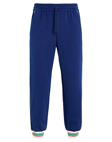 GUCCI Casual pants Midnight blue 100% Polyester, Cotton, Polyamide, Elastane