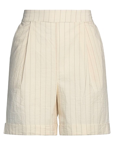 FRIDA ZAZOU Shorts & Bermuda Cream 100% Cotton