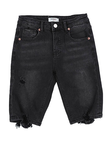 VICOLO Denim trousers Charcoal 98% Cotton, 2% Elastane