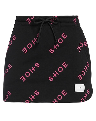 SHOE Mini skirt NERO 100% Cotton