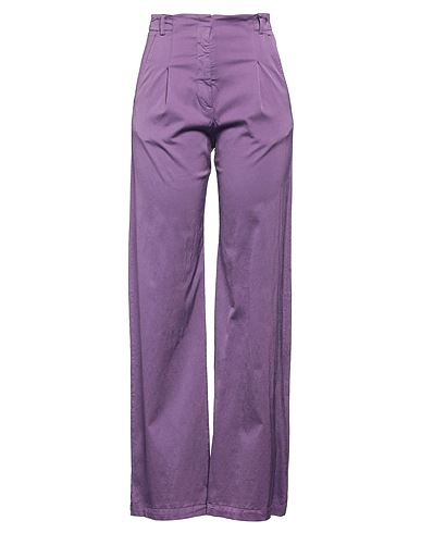 MOMONÍ Casual trouser Purple 58% Viscose, 39% Cotton, 3% Elastane