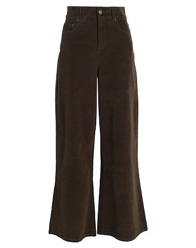 MAX&Co. Casual trouser Dark green 98% Cotton, 2% Elastane