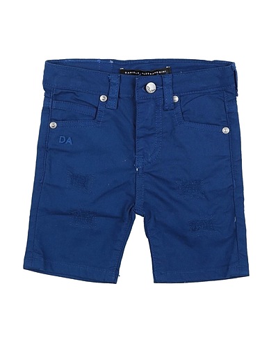 DANIELE ALESSANDRINI Shorts & Bermuda Navy blue 98% Cotton, 2% Elastane