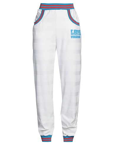 LOVE MOSCHINO Casual trouser White 100% Cotton