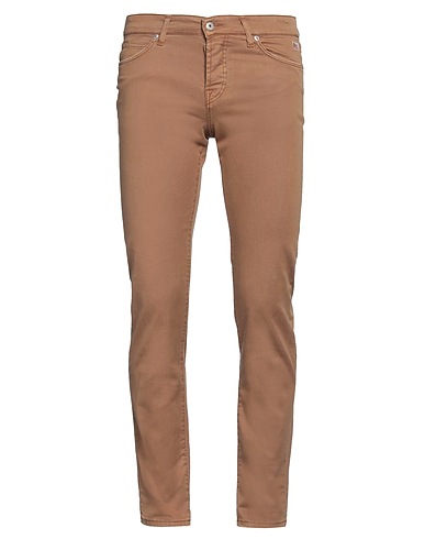 ROŸ ROGER'S Denim trousers Sand 64% Cotton, 32% Lyocell, 4% Elastane